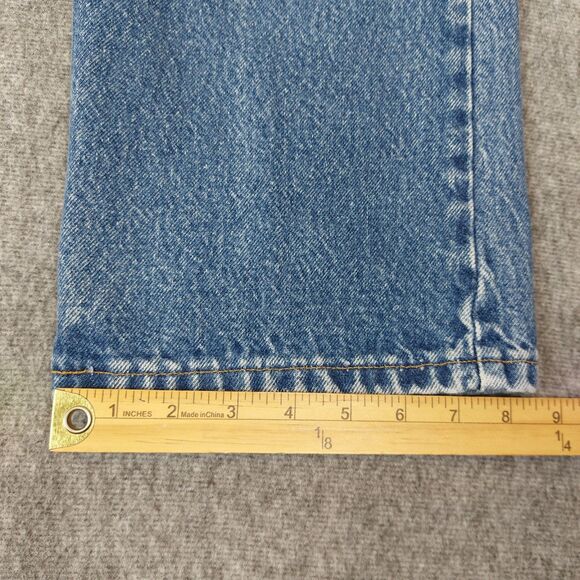 VTG Levis 517 Bootcut Jeans Men's 36x30(Fit34x28.5) Blue Orange Tab Made in USA - Picture 7 of 10